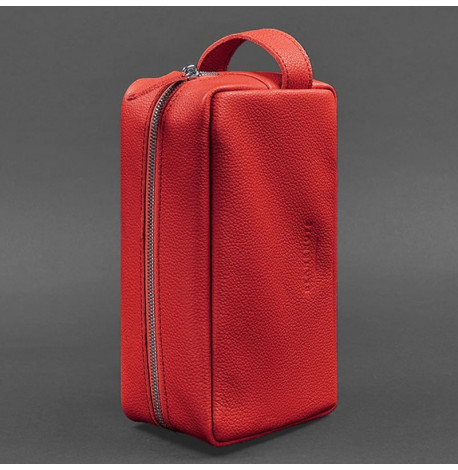 Шкіряна косметичка-несесер 6.0 (червона) шкіра флотар