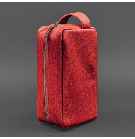 Шкіряна косметичка-несесер 6.0 (червона) шкіра флотар