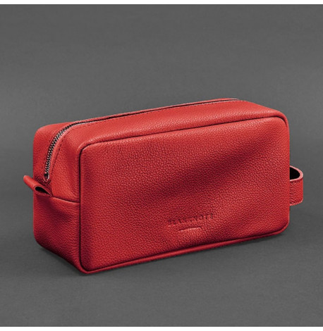 Шкіряна косметичка-несесер 6.0 (червона) шкіра флотар