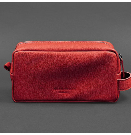 Шкіряна косметичка-несесер 6.0 (червона) шкіра флотар