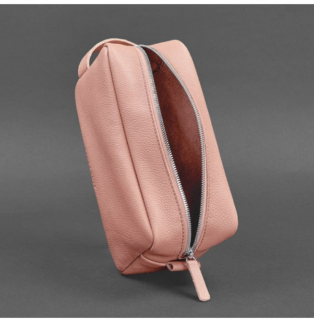 Шкіряна косметичка-несесер 6.0 (рожева) шкіра флотар