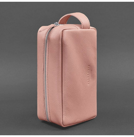 Шкіряна косметичка-несесер 6.0 (рожева) шкіра флотар