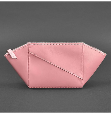 Косметичка з натуральної шкіри (рожева) шкіра Krast