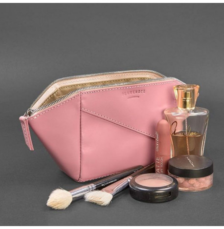 Косметичка з натуральної шкіри (рожева) шкіра Krast