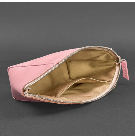 Косметичка з натуральної шкіри (рожева) шкіра Krast