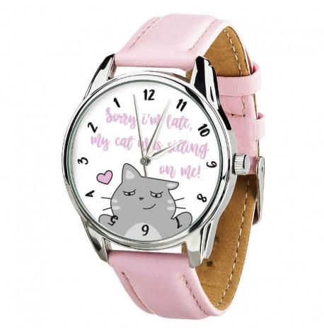 Жіночій наручний годинник зі зворотним ходом ZIZ "Котики не спізнюються"