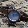 Дерев'яний жіночий наручний годинник Skinwood Blue Star