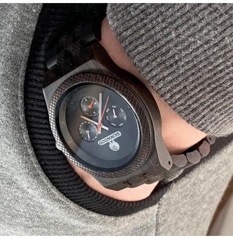 Дерев'яний наручний годинник Skinwood Dark