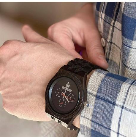 Дерев'яний наручний годинник Skinwood Dark