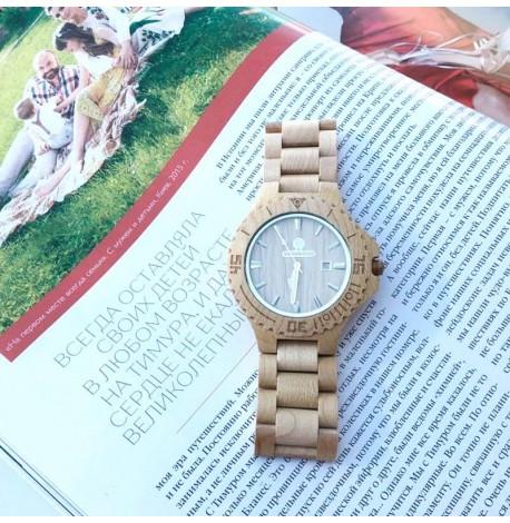 Дерев'яний наручний годинник Skinwood Maple Classic