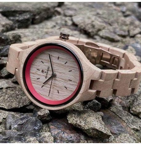 Деревянные женские наручные часы Skinwood Rose
