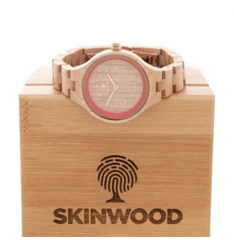 Деревянные женские наручные часы Skinwood Rose