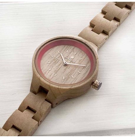 Деревянные женские наручные часы Skinwood Rose