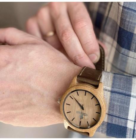 Деревянные наручные часы Skinwood White