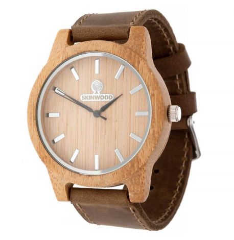 Дерев'яний наручний годинник Skinwood White New
