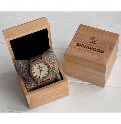 Дерев'яний наручний годинник Skinwood Zebra