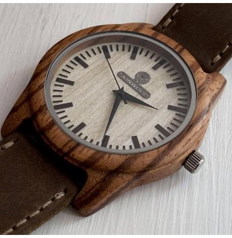 Дерев'яний наручний годинник Skinwood Zebra