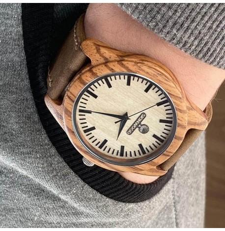 Дерев'яний наручний годинник Skinwood Zebra