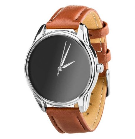 Жіночій наручний годинник ZIZ "Чорний мінімалізм" (коричневий)