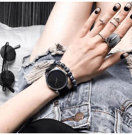 Жіночій металевий наручний годинник ZIZ "Мінімалізм чорний"