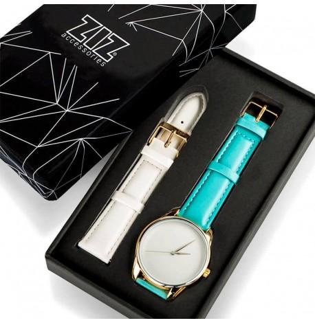 Женские наручные часы ZIZ "Минимализм" (золото-голубой)