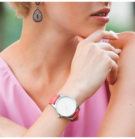 Жіночій наручний годинник ZIZ "Мінімалізм" (кораловий)