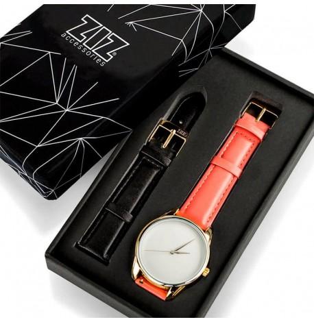 Женские наручные часы ZIZ "Минимализм" (золото-коралловый)