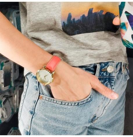 Женские наручные часы ZIZ "Минимализм" (золото-коралловый)