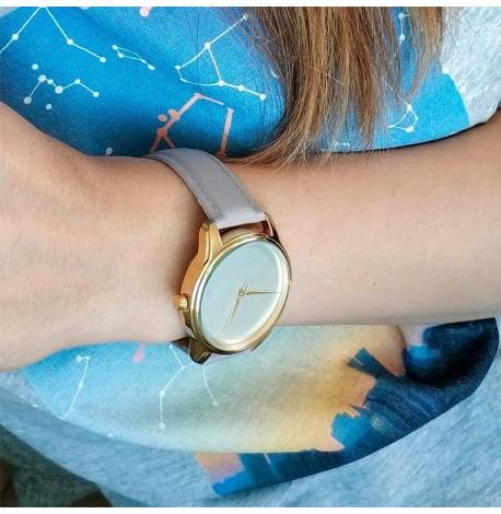 Жіночій наручний годинник ZIZ "Мінімалізм" (золото - світло-лавандовий)
