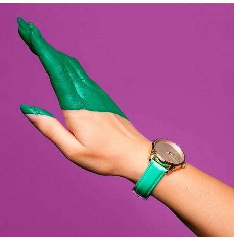 Жіночій наручний годинник ZIZ "Мінімалізм" (золото - м'ятно-бірюзовий)