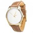 Женские наручные часы ZIZ "Минимализм" (золото - серо-коричневый)