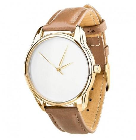 Женские наручные часы ZIZ "Минимализм" (золото - серо-коричневый)