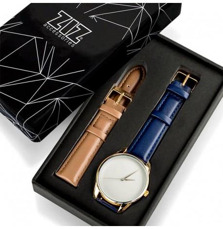 Женские наручные часы ZIZ "Минимализм" (золото-синий)