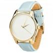 Жіночій наручний годинник ZIZ "Мінімалізм" (золото - світло-блакитний)