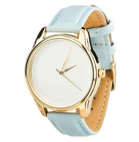 Жіночій наручний годинник ZIZ "Мінімалізм" (золото - світло-блакитний)
