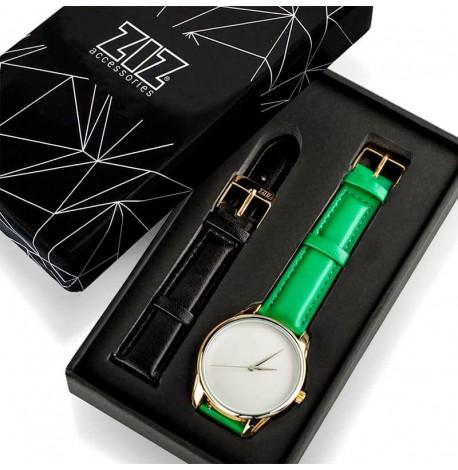 Женские наручные часы ZIZ "Минимализм" (золото-зеленый)
