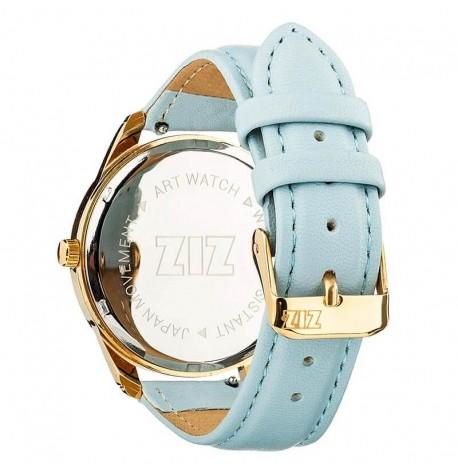 Жіночій наручний годинник ZIZ "Мінімалізм" (золото - світло-блакитний)
