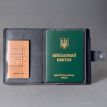 Обложка-портмоне для военного билета и удостоверения УБД 37.0 (темно-синяя), кожа Krast