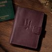 Обкладинка-портмоне для військового квитка та посвідчення УБД 37.0 (бордова), шкіра Krast