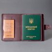 Обкладинка-портмоне для військового квитка та посвідчення УБД 37.0 (бордова), шкіра Krast