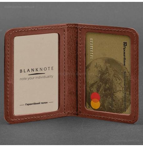 Шкіряна обкладинка для прав або id-паспорта 4.0 Карбон (світло-коричнева)