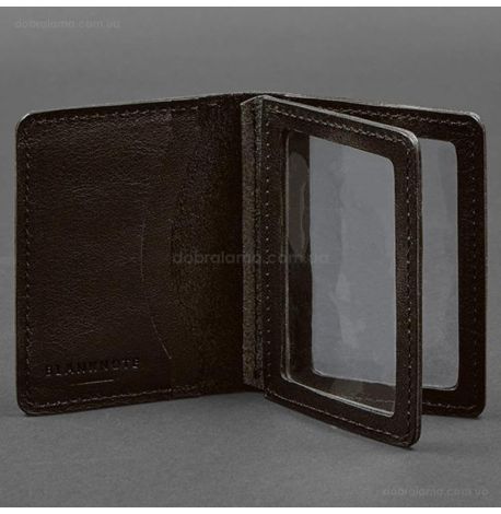 Кожаная обложка для прав или id-паспорта 2.0 (темно-коричневая)