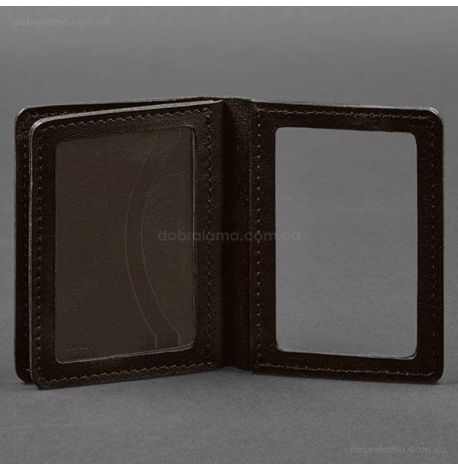 Кожаная обложка для прав или id-паспорта 2.0 (темно-коричневая)