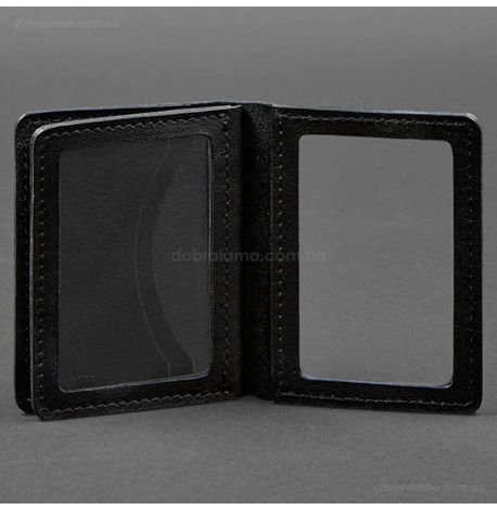 Кожаная обложка для прав или id-паспорта 2.0 (черная)