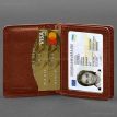 Шкіряна обкладинка для прав або id-паспорта 2.0 (світло-коричнева)