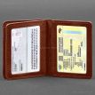 Шкіряна обкладинка для прав або id-паспорта 2.0 (світло-коричнева)