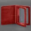 Шкіряна обкладинка для прав або id-паспорта 2.0 (червона)
