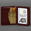 Шкіряна обкладинка для прав або id-паспорта 2.0 (бордова)