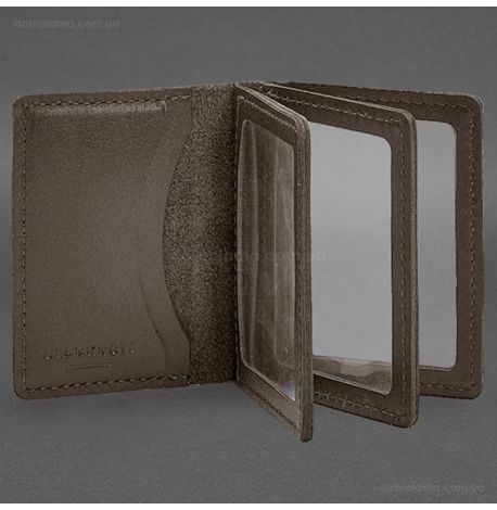 Шкіряна обкладинка для прав, id-паспорта та карток 2.1 (темно-бежева)