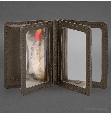 Шкіряна обкладинка для прав, id-паспорта та карток 2.1 (темно-бежева)